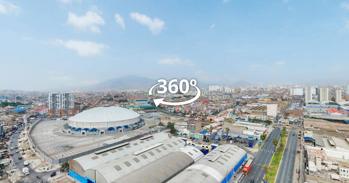 Vista aérea 360° con dron — Roble, recorrido virtual 360°