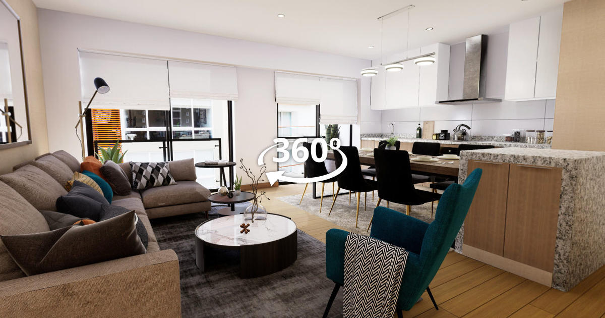 Departamento modelo — Malecón Ferré, recorrido virtual 360°