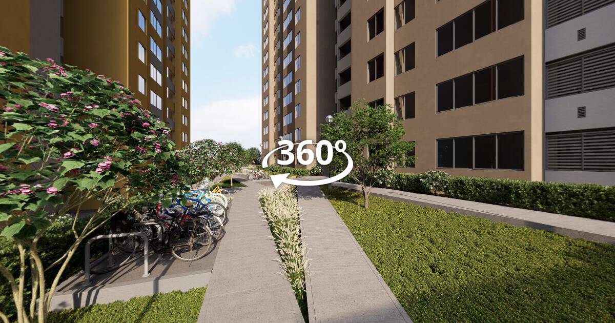 Departamento piloto y áreas comunes — Altos, recorrido virtual 360°