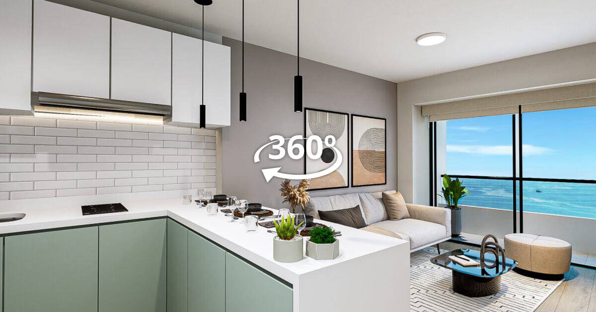 Departamento de 44 m² — Arise, recorrido virtual 360°