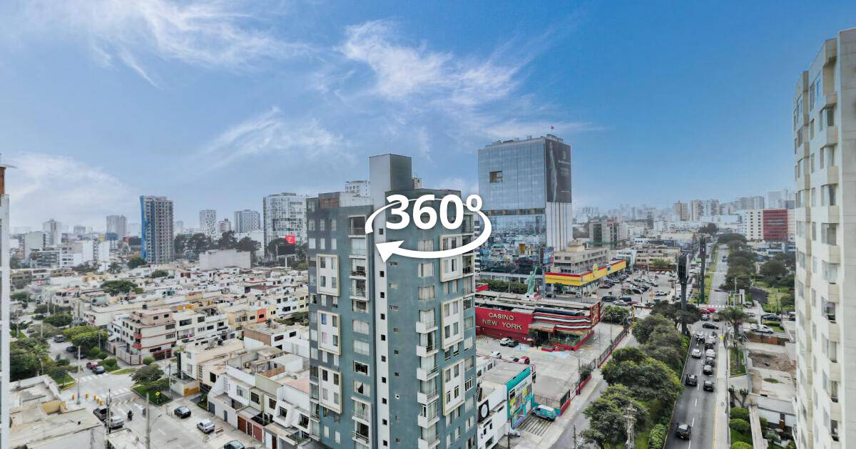 Vista aérea 360° con dron — Aliaga, recorrido virtual 360°