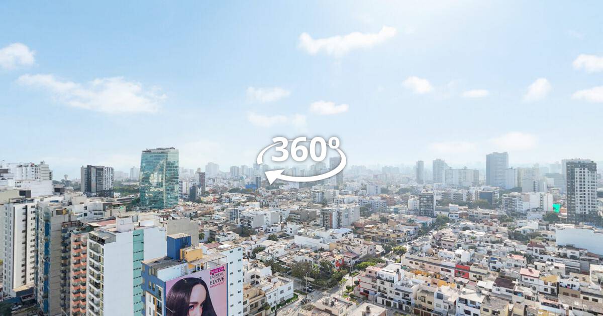 Vista aérea 360° con dron — Aliaga 750, recorrido virtual 360°