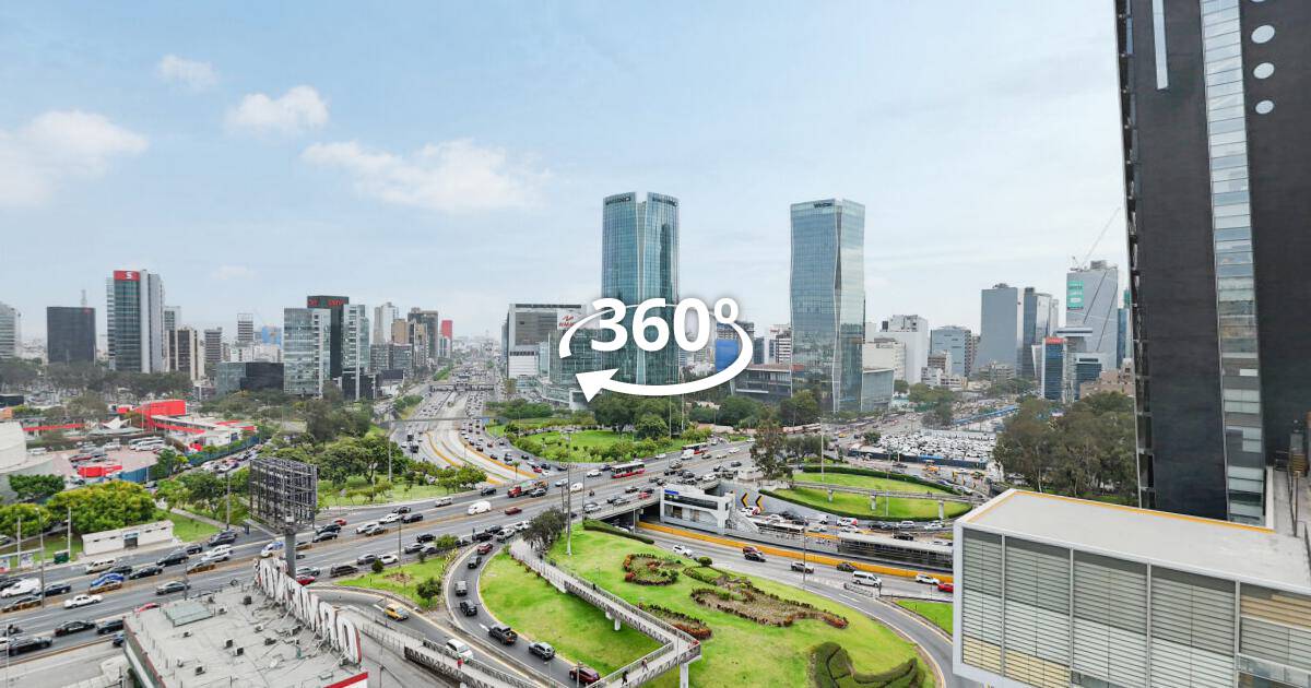 Vista aérea 360° con dron — Villarán 302, recorrido virtual 360°